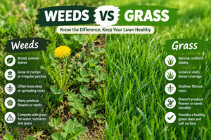 Weeds vs grass in Your Lawn: Key Differences, Common Types, and Solutions